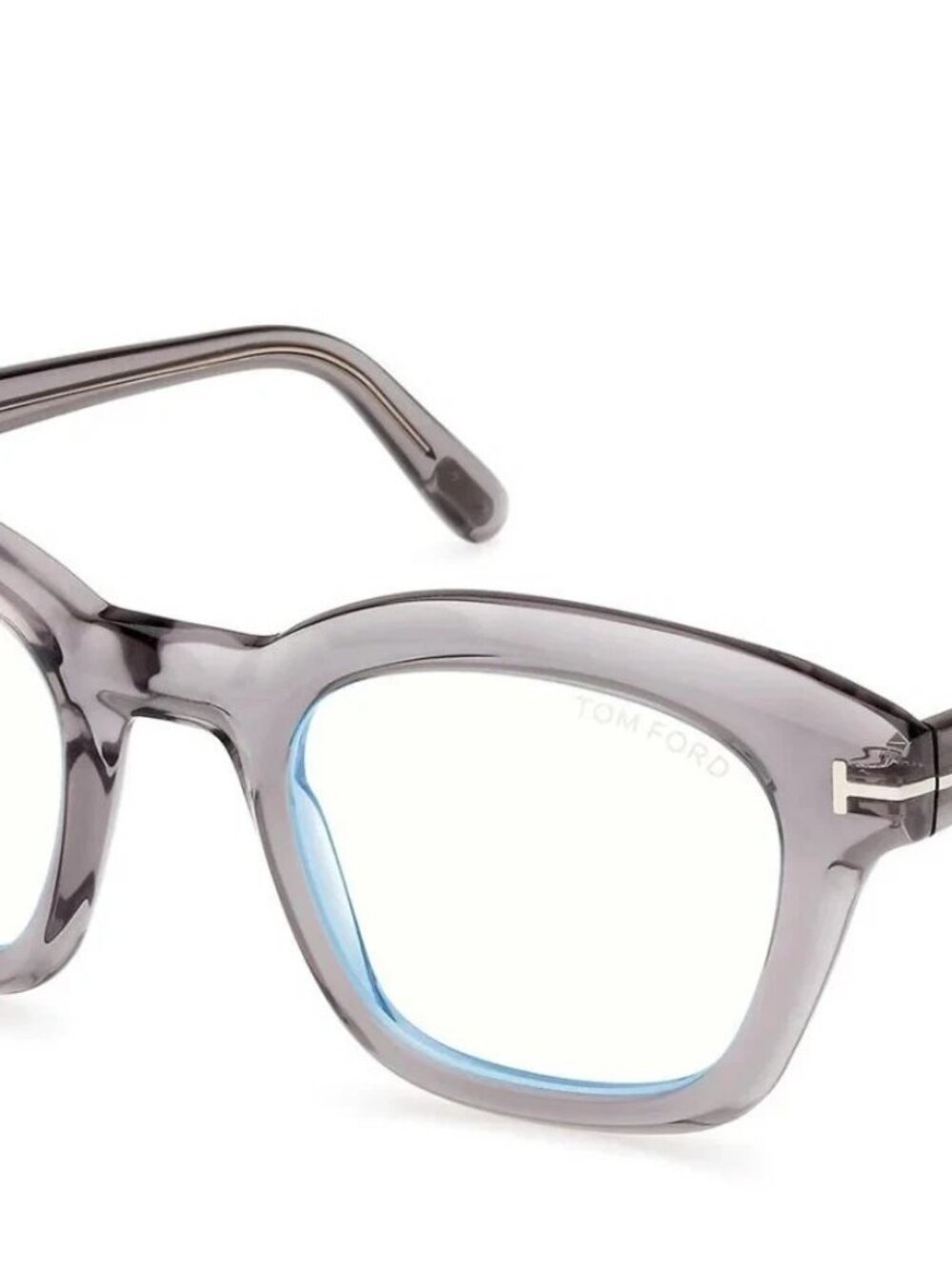 TOM FORD TF5961-B 020 TRANSPARENT GREY BLUE BLOCK AUTHENTIC EYEGLASSES FRAME